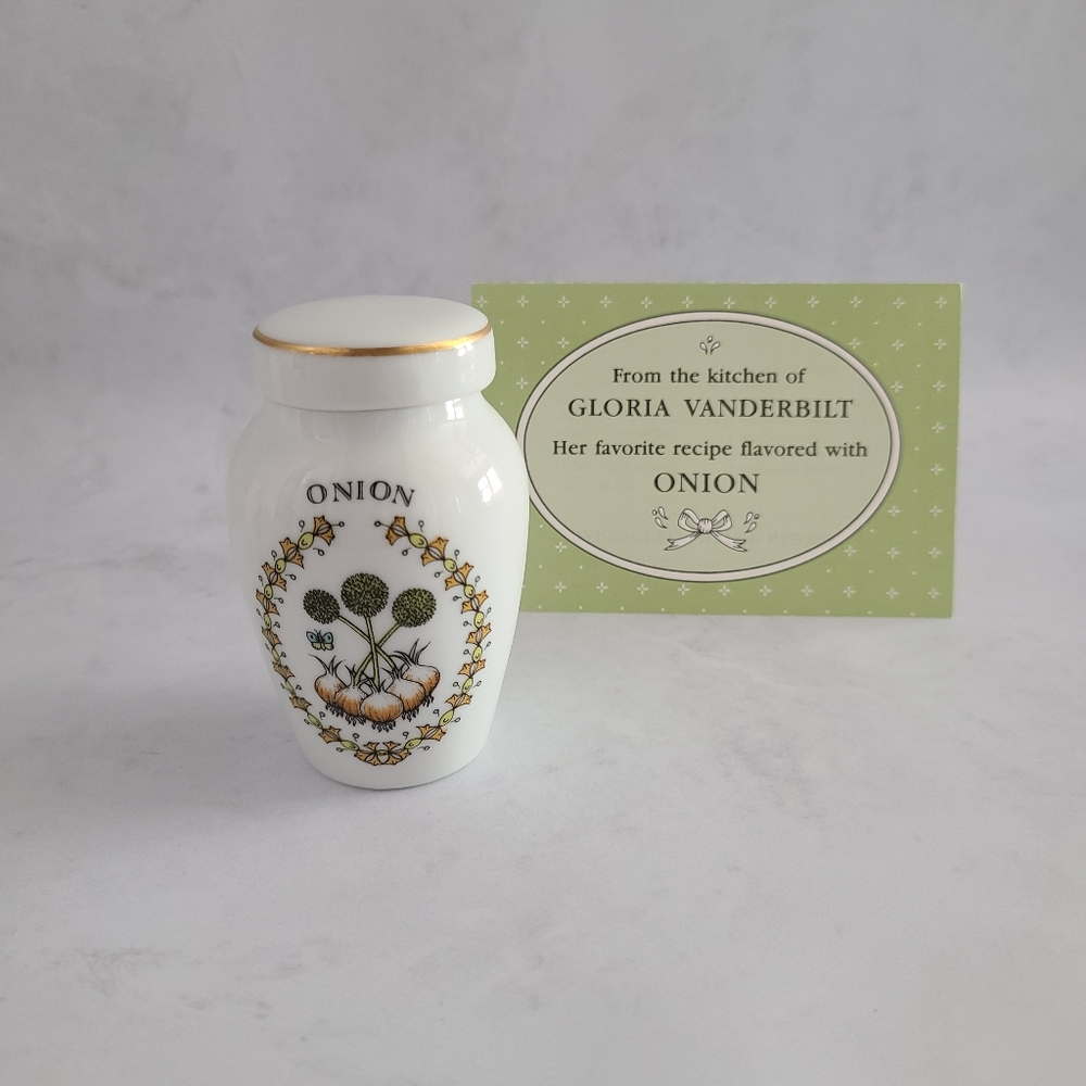 Vintage Franklin Mint Spice Jar - Gloria Concepts Inc - 1985 - Onion